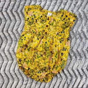 Old Navy. Gold Floral Lightweight Romper